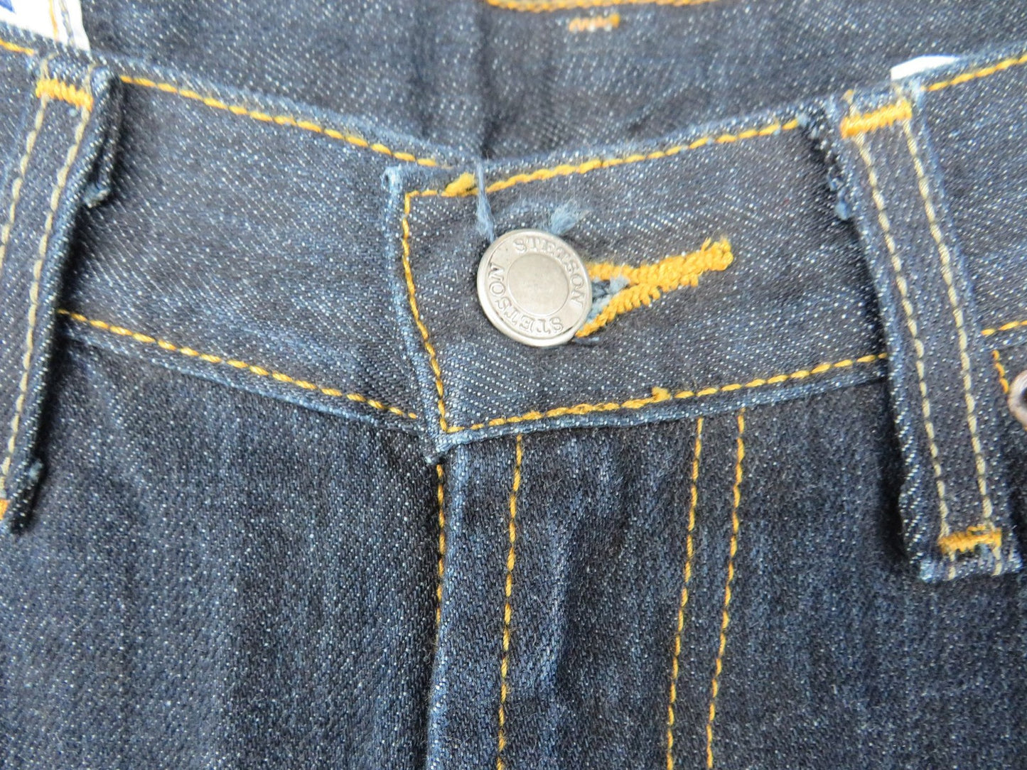 John B Stetson Jeans Men's W30 L36 Standard Straight Leg Indigo Work Denim 1520