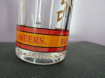 Vintage Tampa Bay Buccaneers Beer Mug Stein Tall Glass 1980s NFL