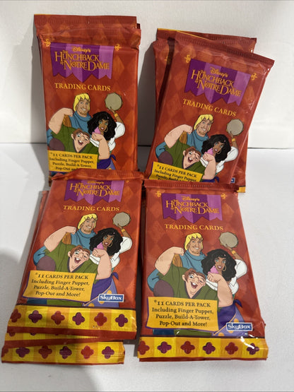 Disney’s Hunchback of Notre Dame Trading Cards Lot of 12 Factory Sealed Packs