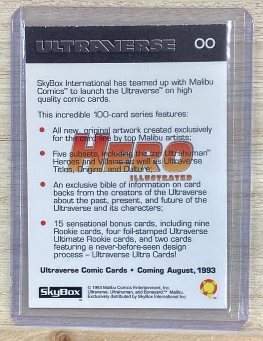 1993 Skybox Ultraverse Hero Illustrated Boneyard Promo Card #001