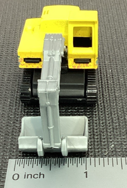 1980 Matchbox Excavator X-4970 Construction Vehicle Yellow Mini