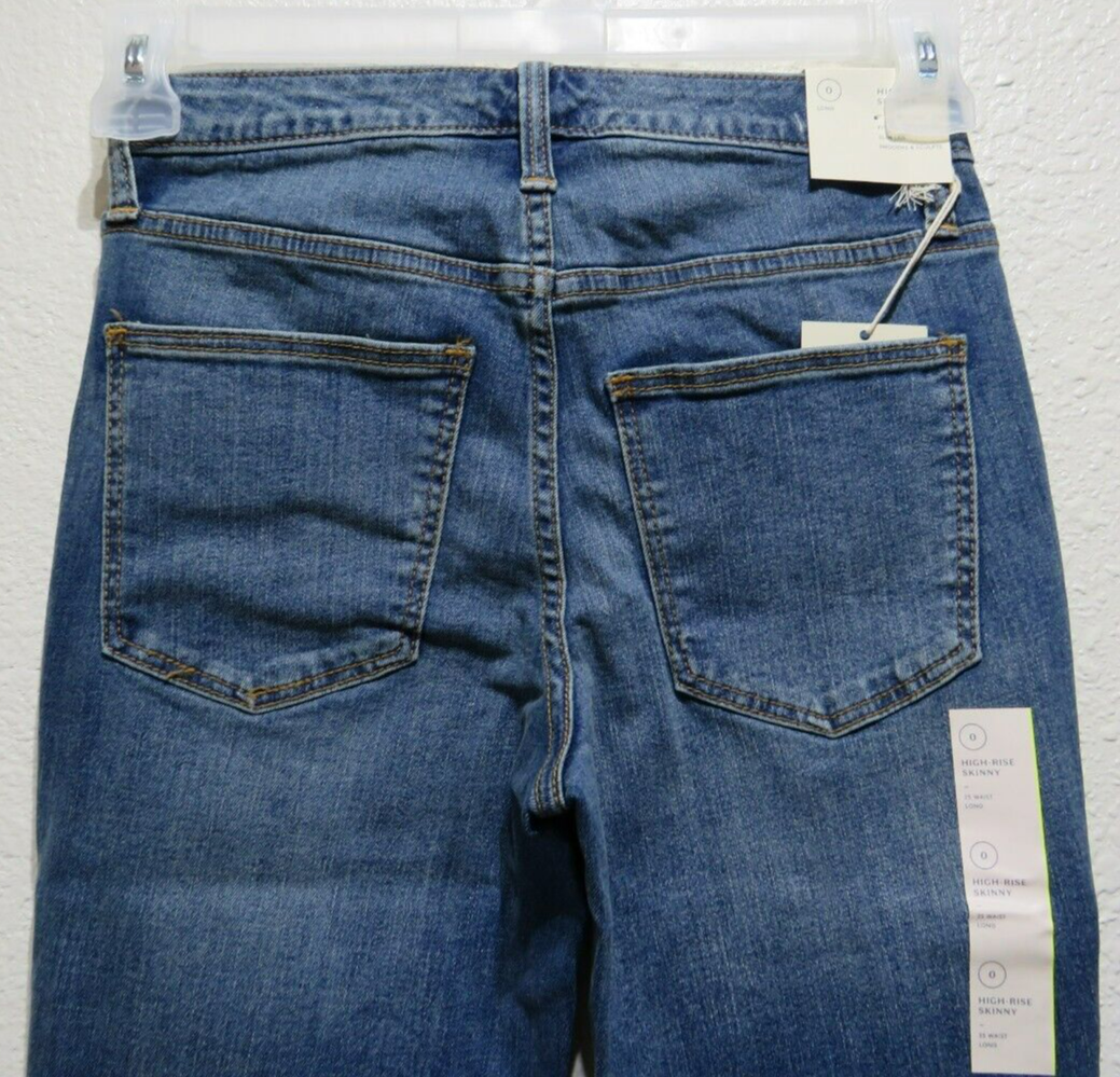 Universal Thread Women's High-Rise Skinny Jeans - Size 0 Long - Medium Blue