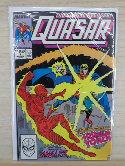 Quasar #3 Mid Nov 1989 The Cosmic Avenger - Marvel Comic -Human Torch Appearance