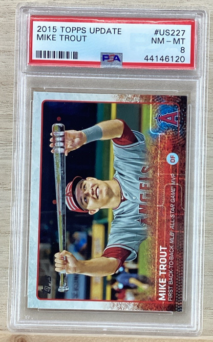 2015 Topps Update - Mike Trout #US227 - PSA 8 NM-MT1