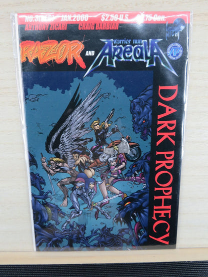 Razor and Warrior Nun Areala #3 of 6 Jan 2000 Dark Prophecy - London Night Comic