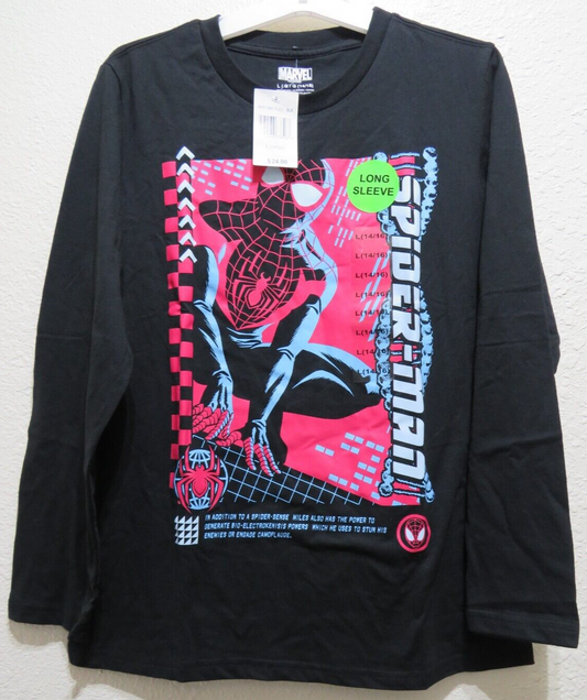 Marvel Spiderman Long Sleeve Shirt - Size Large 14/160