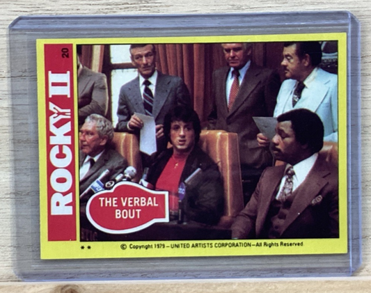 1979 Topps Rocky II Trading Card - The Verbal Bout #20