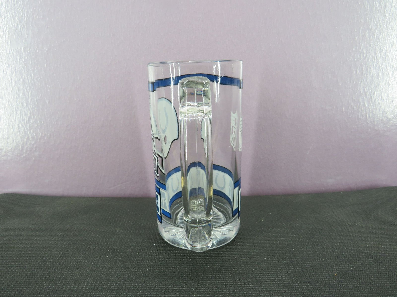 Vintage Indianapolis Colts Beer Mug Stein Tall Glass 1980s NFL