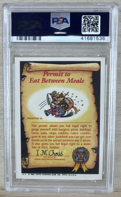 1985 Garbage Pail Kids - Marty Mouthful #48b - PSA 8.5