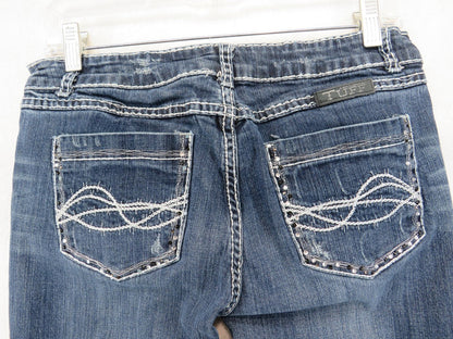 Cowgirl Tuff Co Jeans Women's W:30 L:33 Bootcut Embroidered Sequin Back Pockets