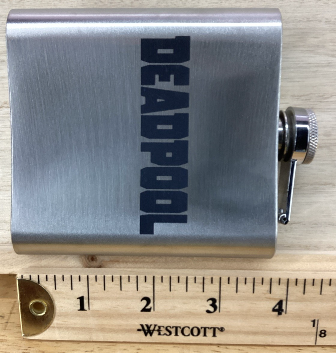 Laser Engraved 6 oz Stainless Steel Flask - D
