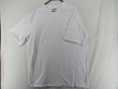Duluth Trading Co T Shirt - Men's Large Longtail - Short Sleeve White Cotton