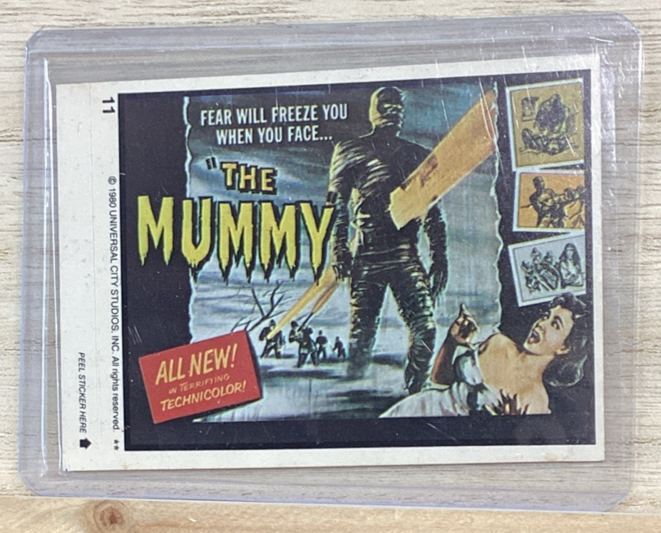 1980 Universal City Studios Monster Hall of Fame Sticker / The Mummy #110