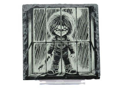Laser Engraved Slate Coaster - CH2