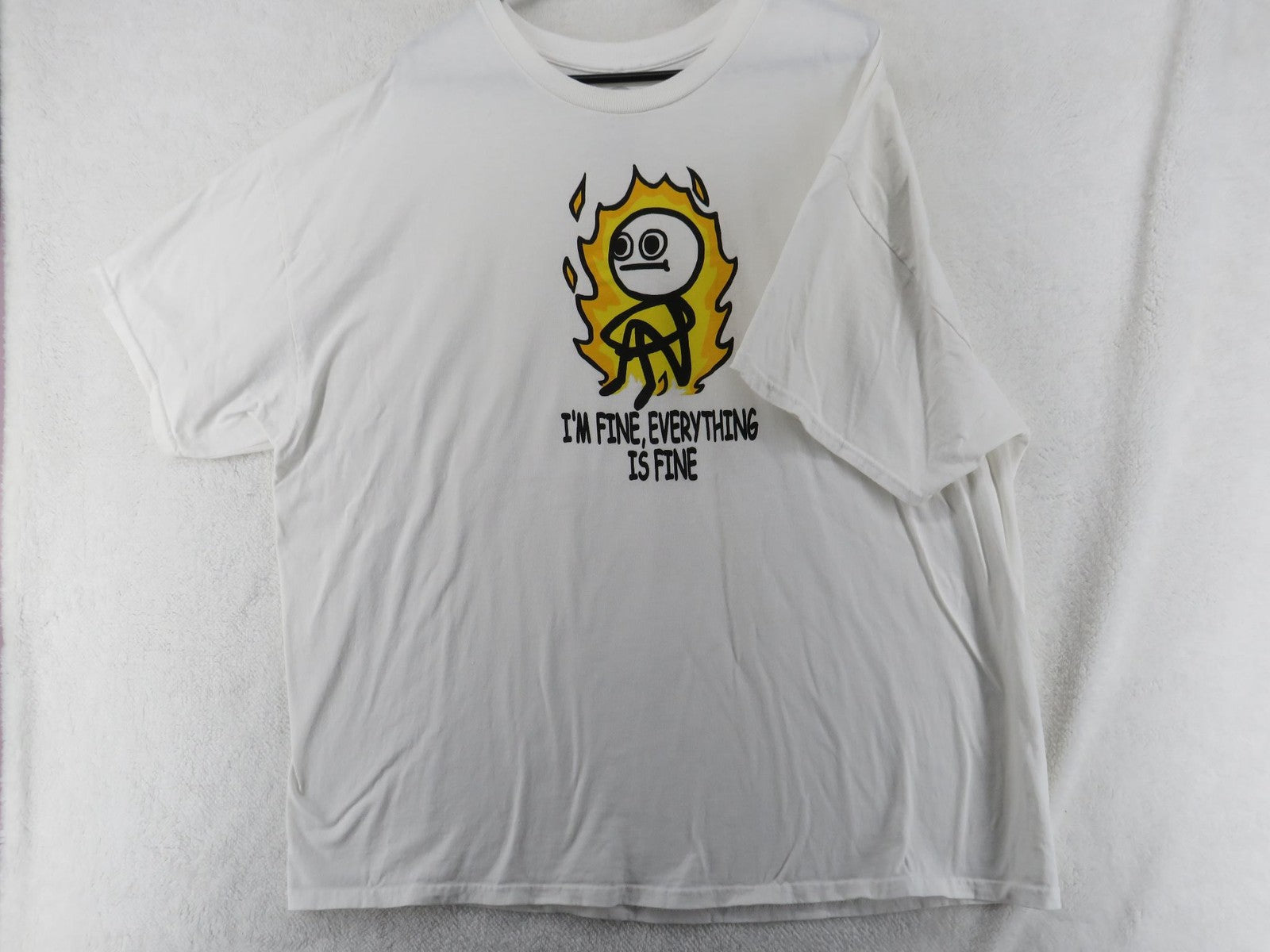 Im Fine Everything Is Fine Graphic T-Shirt - Men's 3XL White