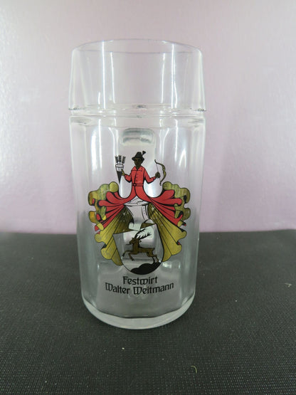 Festwirt Walter Weitmann Glass Beer Mug - German Crest0