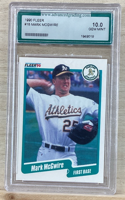 1990 Fleer Canadian - Mark McGwire #15 - Graded