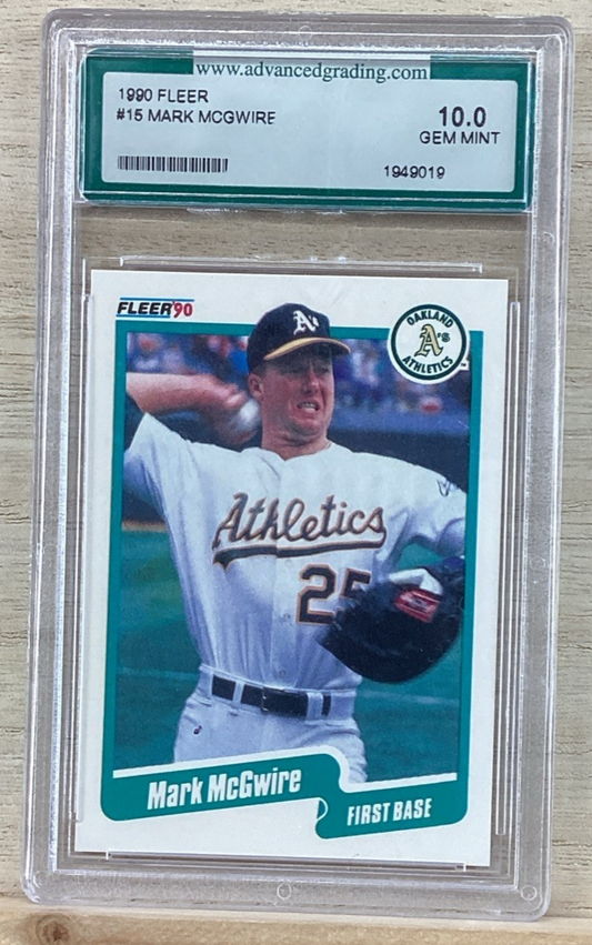 1990 Fleer Canadian - Mark McGwire #15 - Graded