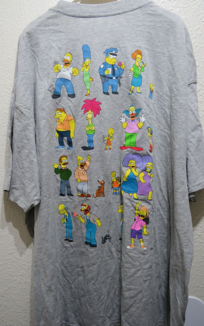 The Simpsons Springfield Characters T Shirt - Size 4XL