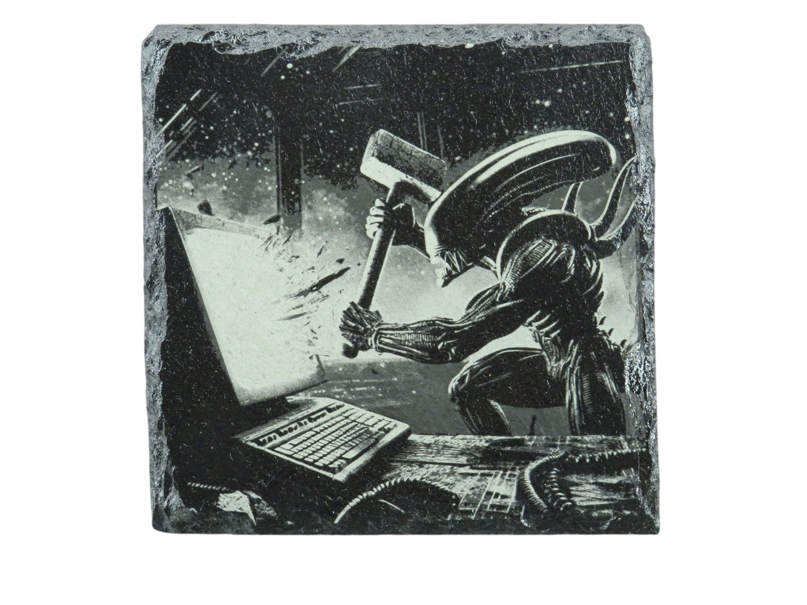 Laser Engraved Slate Coaster - A3