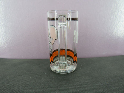 Vintage Cleveland Browns Beer Mug Stein Tall Glass 1980s NFL