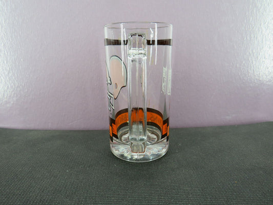 Vintage Cleveland Browns Beer Mug Stein Tall Glass 1980s NFL