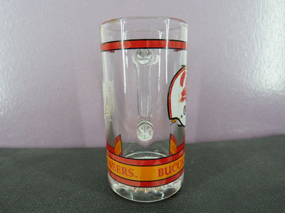 Vintage Tampa Bay Buccaneers Beer Mug Stein Tall Glass 1980s NFL