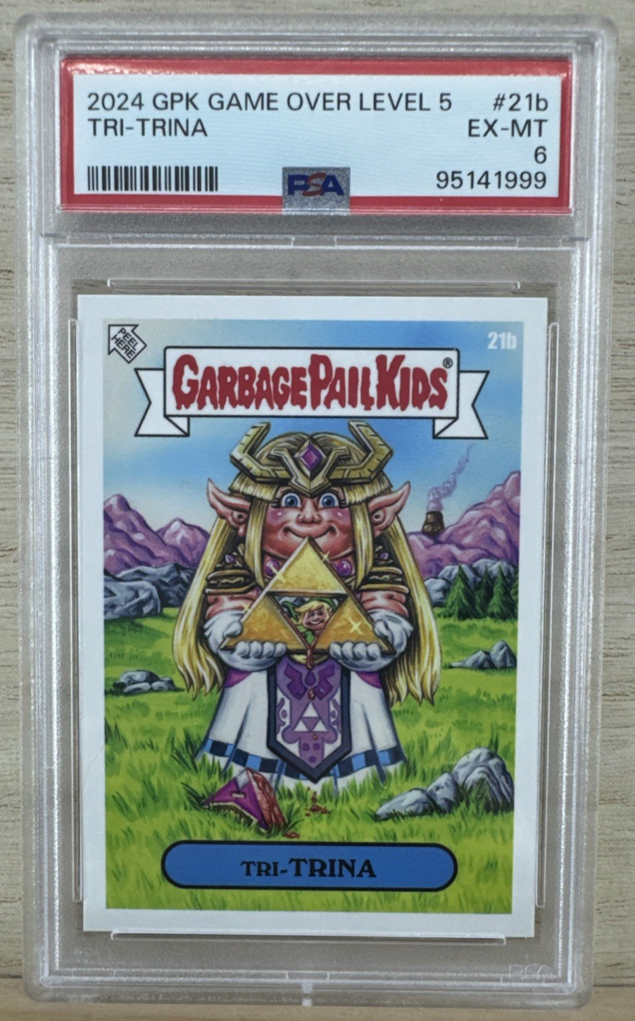 2024 Garbage Pail Kids Game Over Level 5 - TRI-TRINA #21b - PSA 6