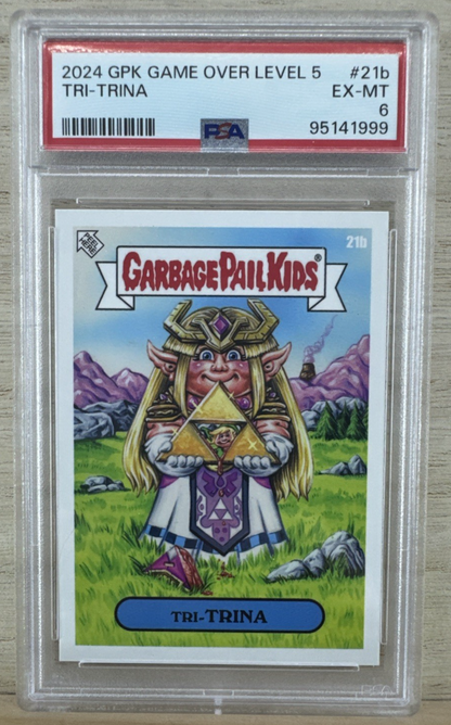 2024 Garbage Pail Kids Game Over Level 5 - TRI-TRINA #21b - PSA 6