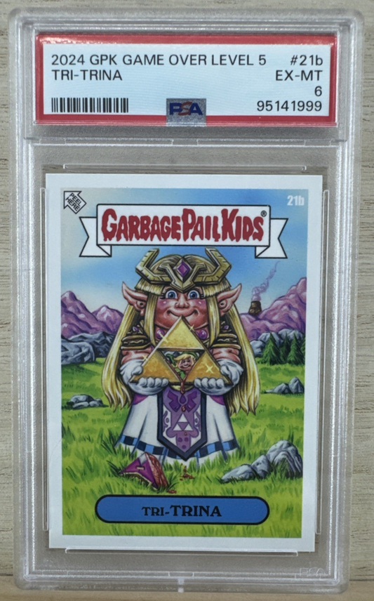 2024 Garbage Pail Kids Game Over Level 5 - TRI-TRINA #21b - PSA 6