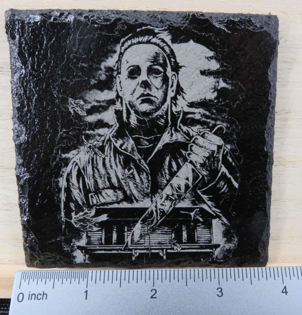 Laser Engraved Slate Coaster - MM