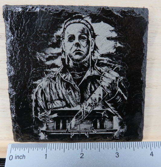 Laser Engraved Slate Coaster - MM