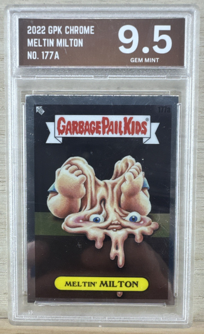 2022 Garbage Pail Kids Chrome - Meltin Milton 177a - Graded 9.5