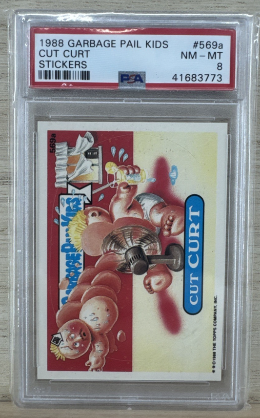 1988 Garbage Pail Kids - CUT CURT #569a - PSA 8