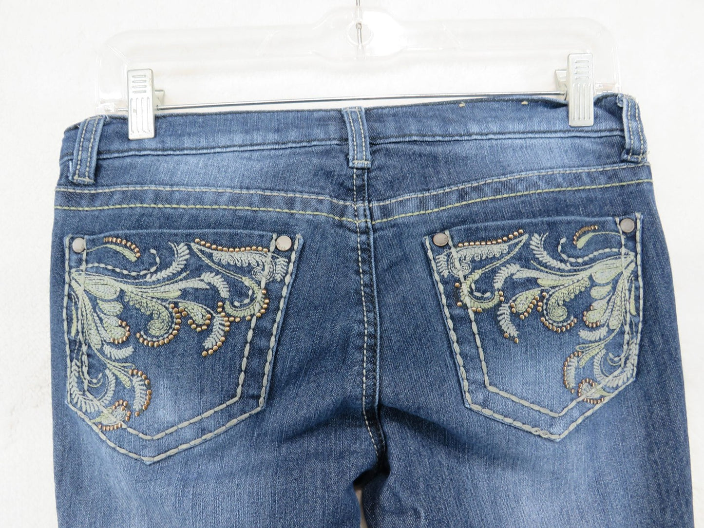 Mudd Jeans Women's Size 7 - Embroidered Studded Pocket Denim