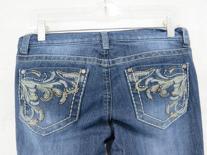 Mudd Jeans Women's Size 7 - Embroidered Studded Pocket Denim