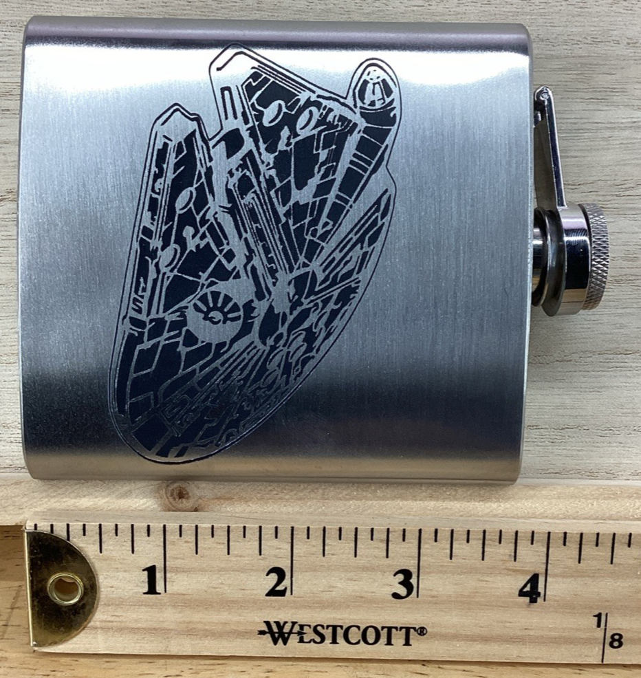 Laser Engraved Flask - 6 oz Stainless Steel - SWMF