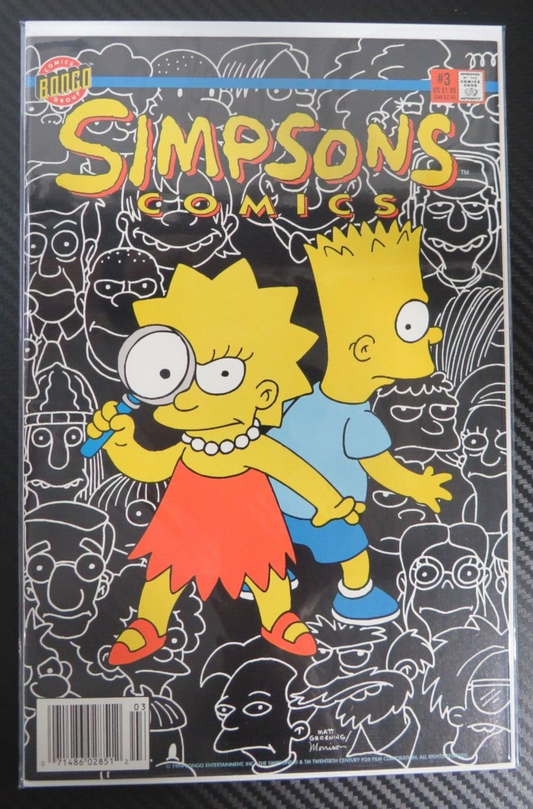 Simpsons Comics #3 1994 Double Side Flip Book Krusty Klown Bongo Comics Group
