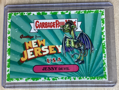 2018 Garbage Pail Kids - Jessy Devil - Green