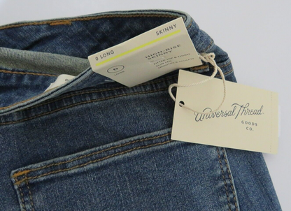 Universal Thread Women's High-Rise Skinny Jeans - Size 0 Long - Medium Blue