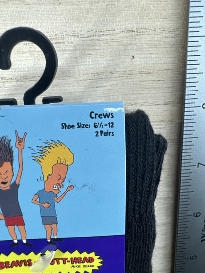 Beavis and Butthead Christmas Socks - 2 pairs - Shoe Size 6-12
