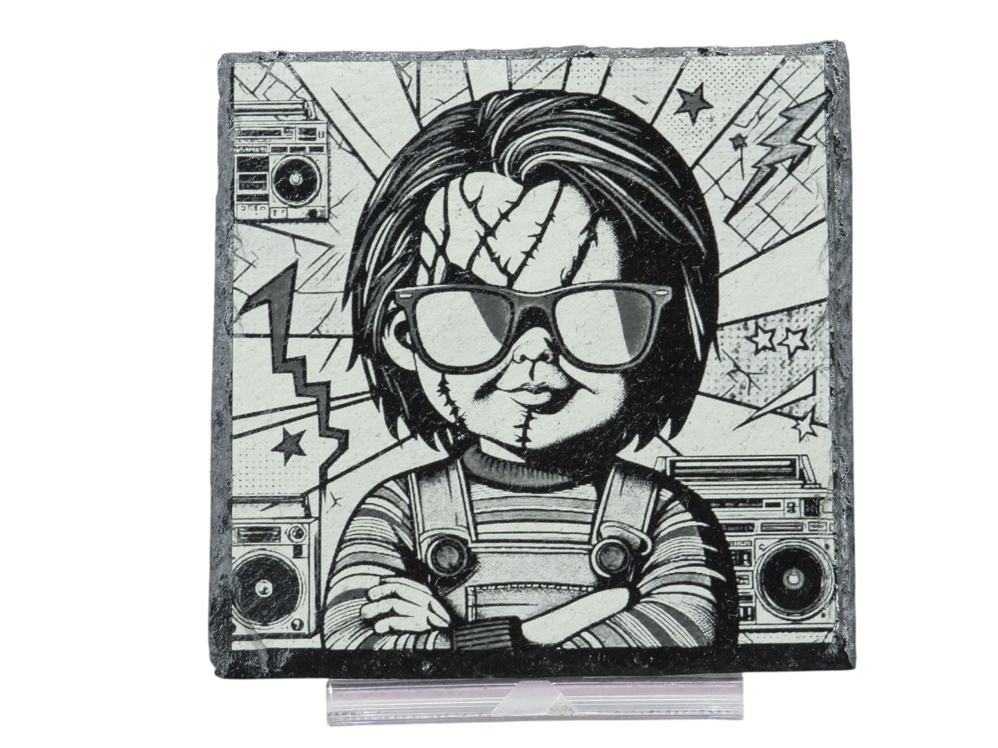 Laser Engraved Slate Coaster - CH10