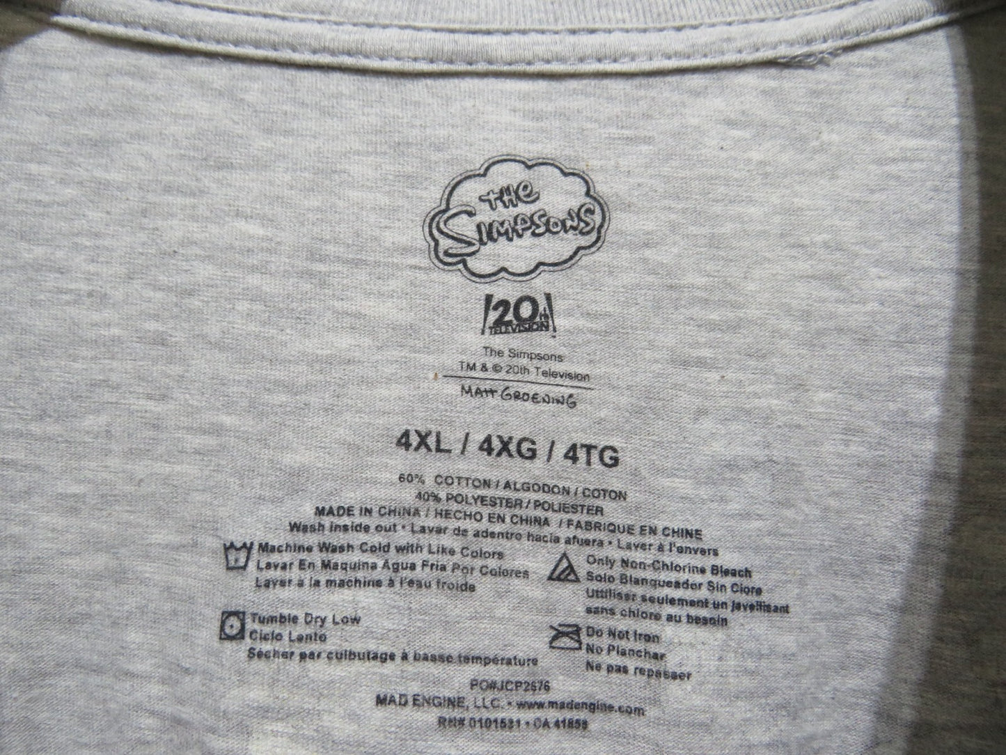 The Simpsons Springfield Characters T Shirt - Size 4XL