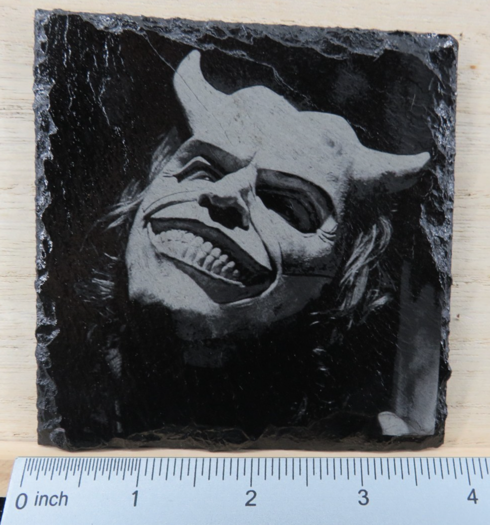 Laser Engraved Slate Coaster - G (v.4)