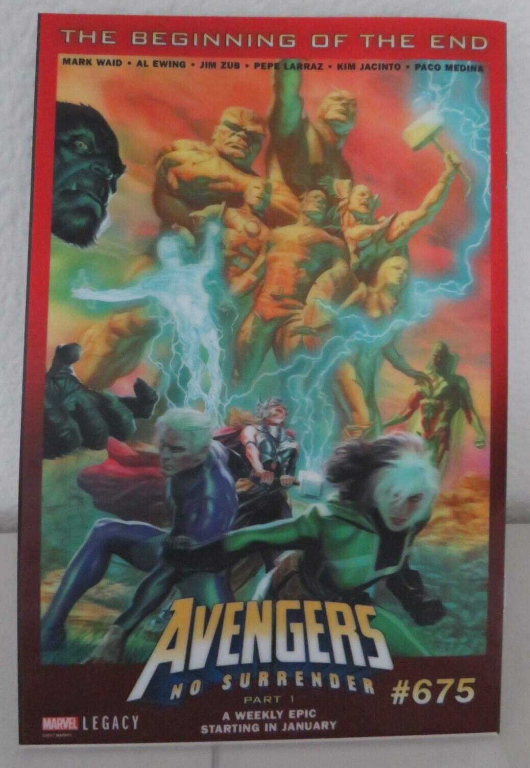 Captain America-Spiderman-Avengers #675 Lenticular 3D Variant Cover