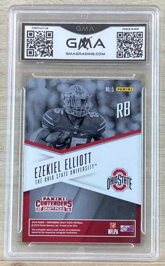 2016 Contenders Draft Picks - Ezekiel Elliott #5 - School Colors - GMA 10