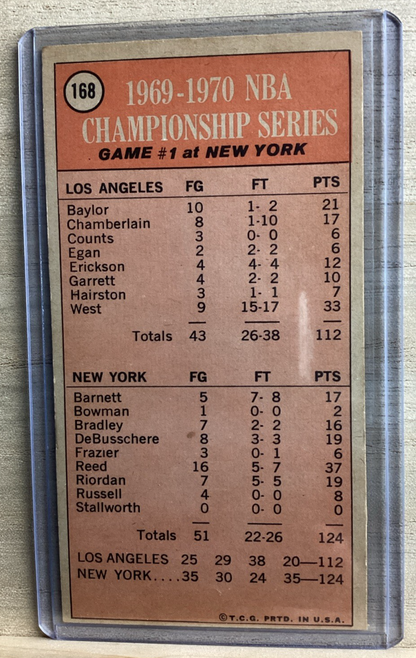 1970-71 Topps 1969-70 NBA Championship Game 1 #168