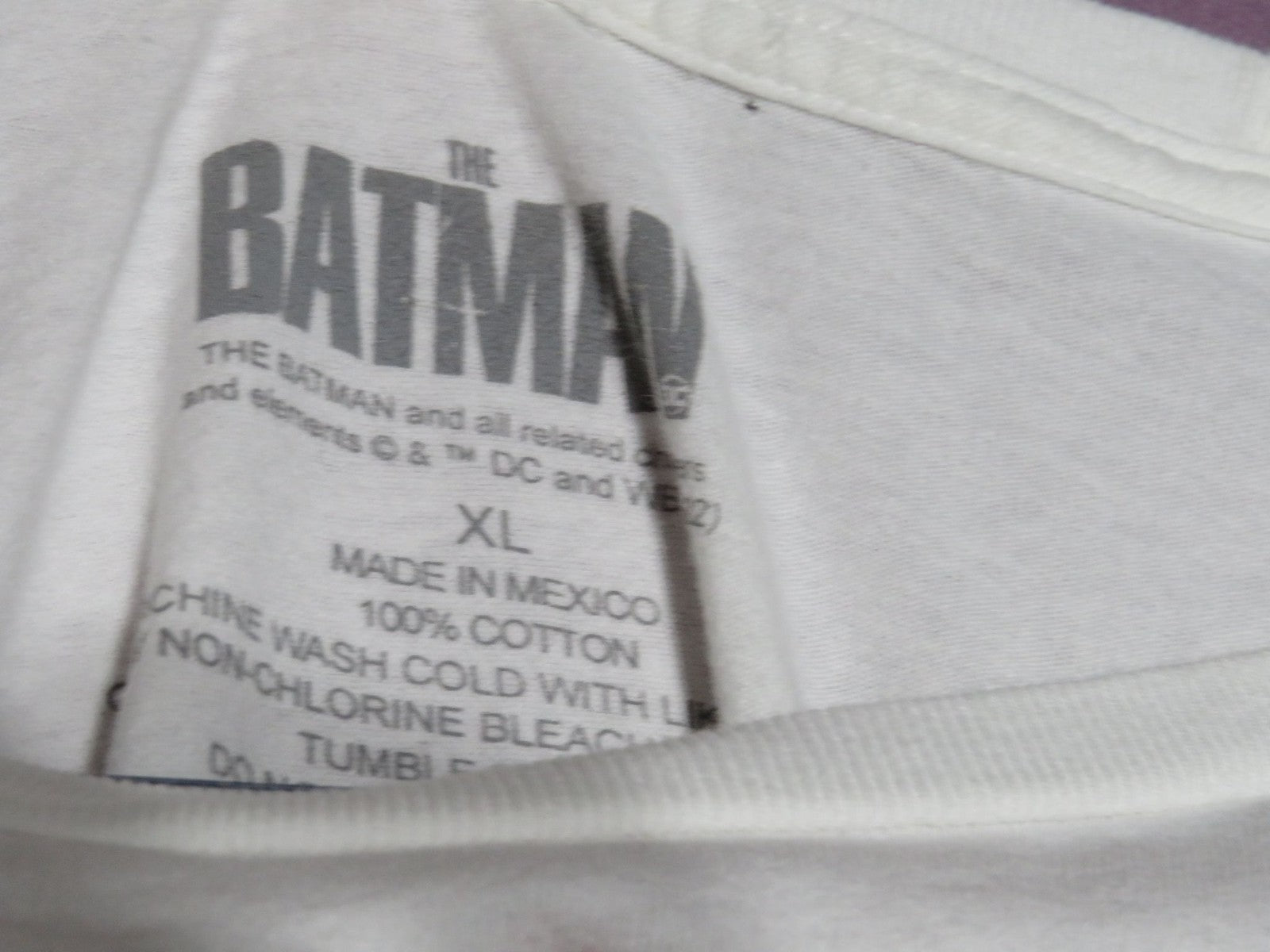 DC The Batman T Shirt - Men's XL - Short Sleeve 100% Cotton