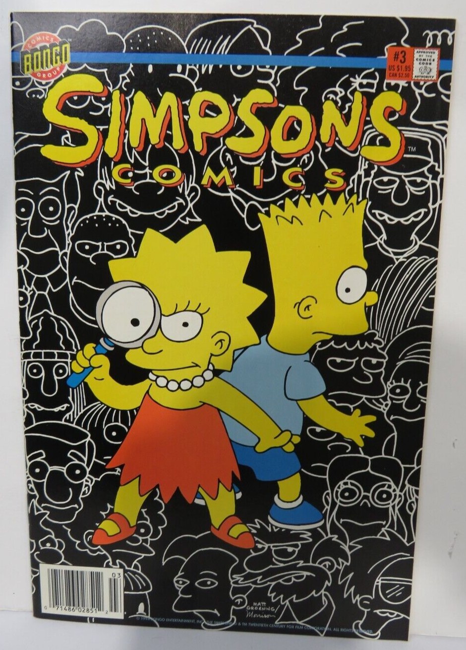 Simpsons Comics #3 1994 Double Side Flip Book Krusty Klown Bongo Comics Group