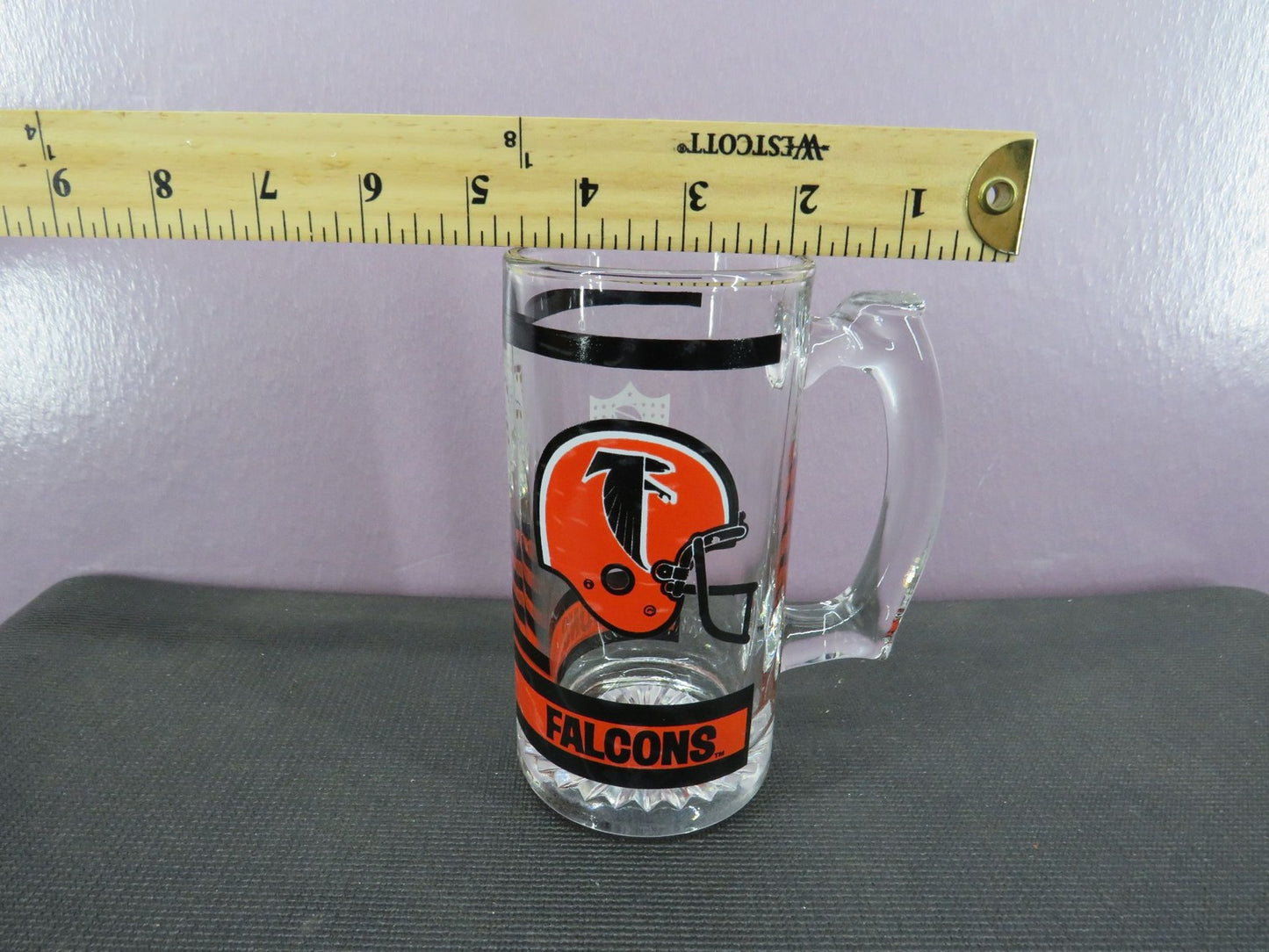 Vintage Atlanta Falcons Beer Mug Stein Tall Glass 1980s NFL